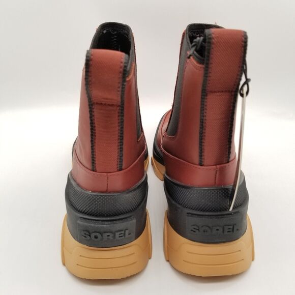 Sorel Women Brex Chelsea Boots Sz 6.5 Waterproof Spice Black Leather Ankle - Picture 5 of 6